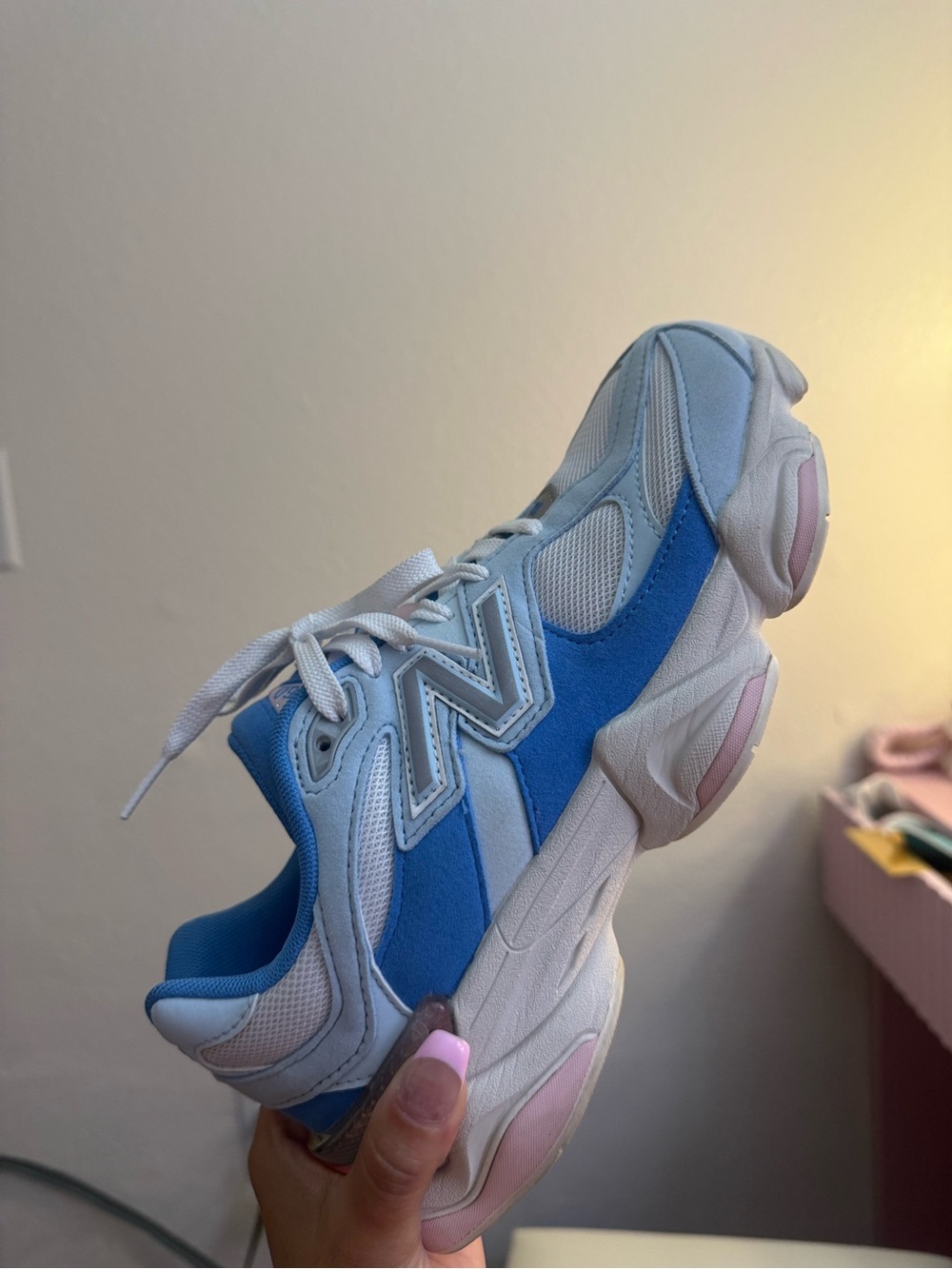 New Balance Light Blue and White Kids' Sneakers